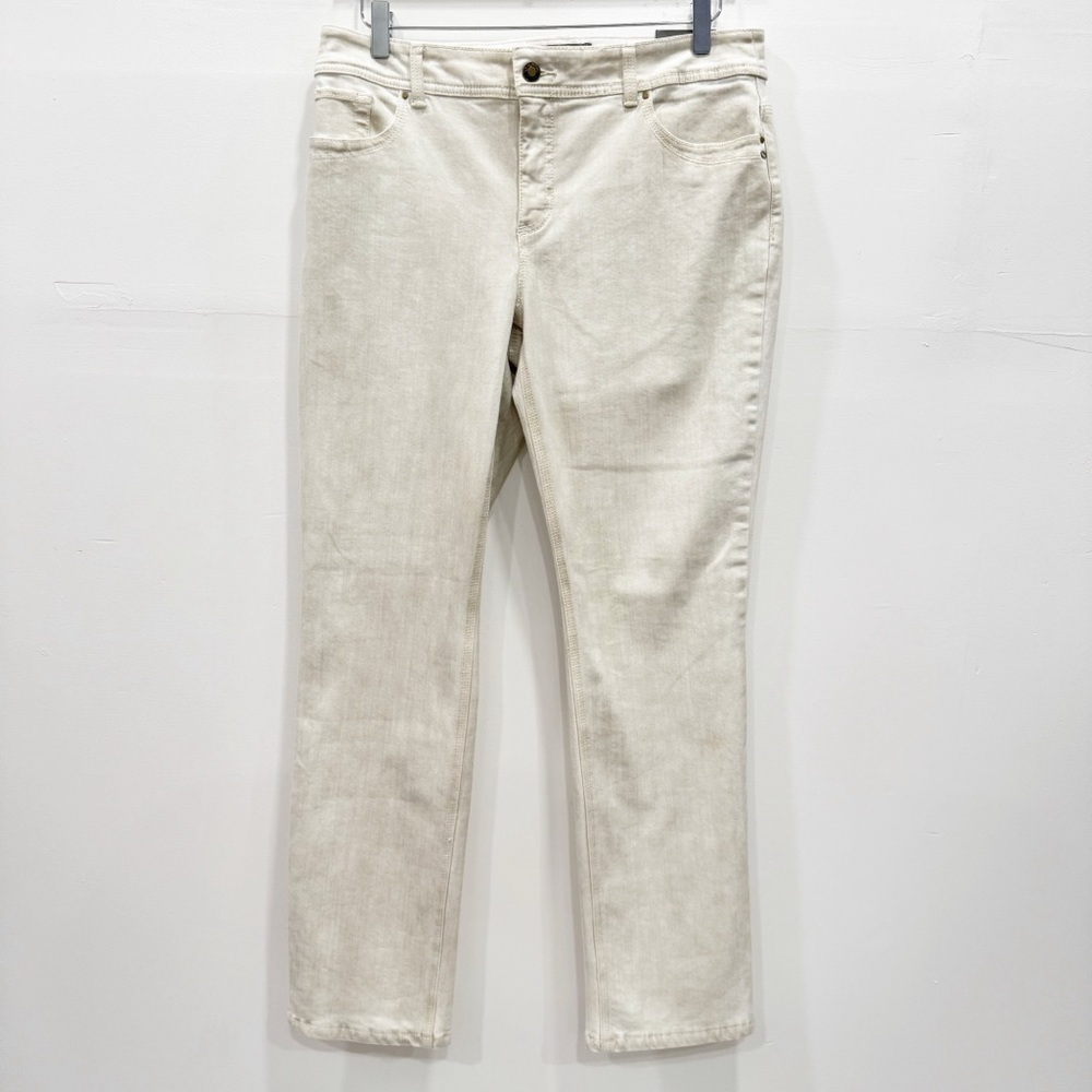 Chico’s So Slimming Slim Leg Jeans New Khaki Size 1 Short